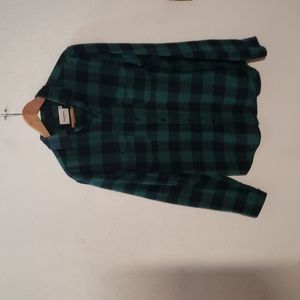 Target | Blue Green Plaid Long Sleeve Flannel Size Medium